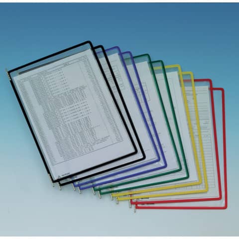 Buste per leggio Tarifold® T-Technic A4 assortiti - PVC bordo rinforzato Conf. 10 pezzi - B114009